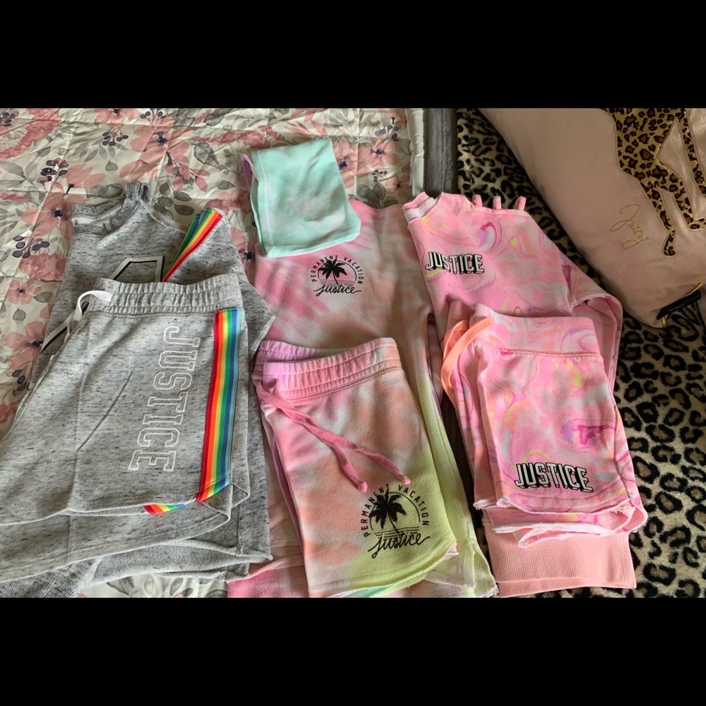 Justice sweat pants girl cotton sets